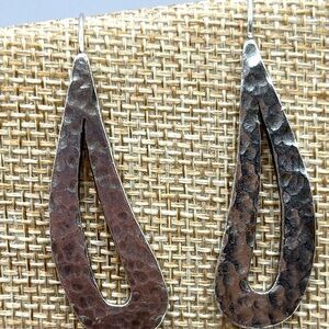 Sterling Silver 925 Teardrop Dangle Earrings Shepards hook. Minimalist